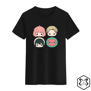 Cool SPY x FAMILY Chibi เสื้อยืดคอกลม พิมพ์ลาย สีดํา สีขาว สําหรับผู้ชาย ผู้หญิง ทุกเพศ