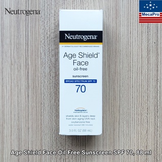 Neutrogena® Age Shield Face Oil-Free Sunscreen SPF 70, 88 ml นูโทรจีนา โลชั่นกันแดด สำหรับผิวหน้า