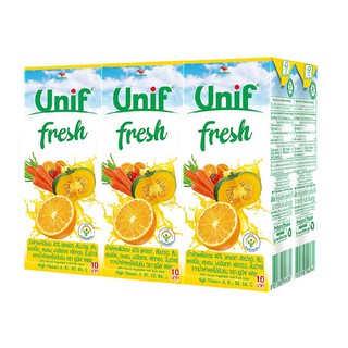 ยูนิฟ น้ำผักผลไม้รวม40% ขนาด180 มล. แพ็ค6 กล่อง Unif 40% mixed vegetable and fruit juice, 180 ml. Pack of 6 boxes.