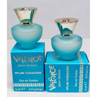 💥💥 Mini Versace Pour Femme Dylan Turquoise EDT 5ml ใหม่ล่าสุด🔥🔥 น้ำหอมจิ๋วแท้💯 ขนาดมินิ