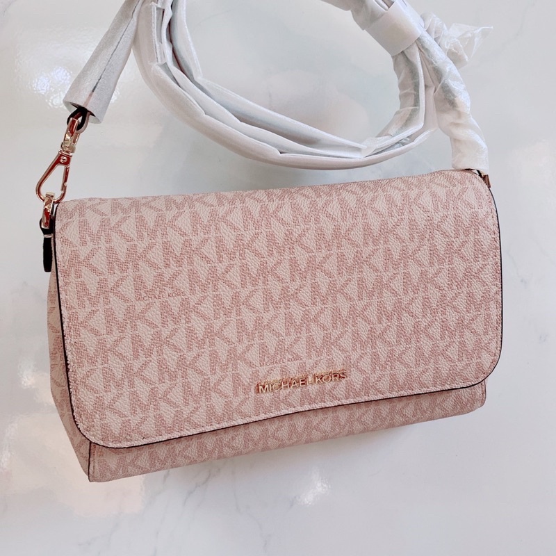️แท้ MICHAEL KORS JET SET ITEM MD CONV POUCHETTE LEATHER BAG