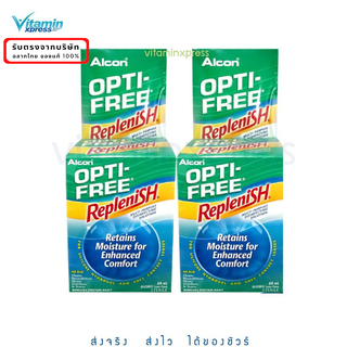 Exp 05/25 Alcon Opti Free Optifree  Replenish 300ml 2 ขวด แถม 60 ml 2 ขวด น้ำยาล้างคอนแทคเลนส์