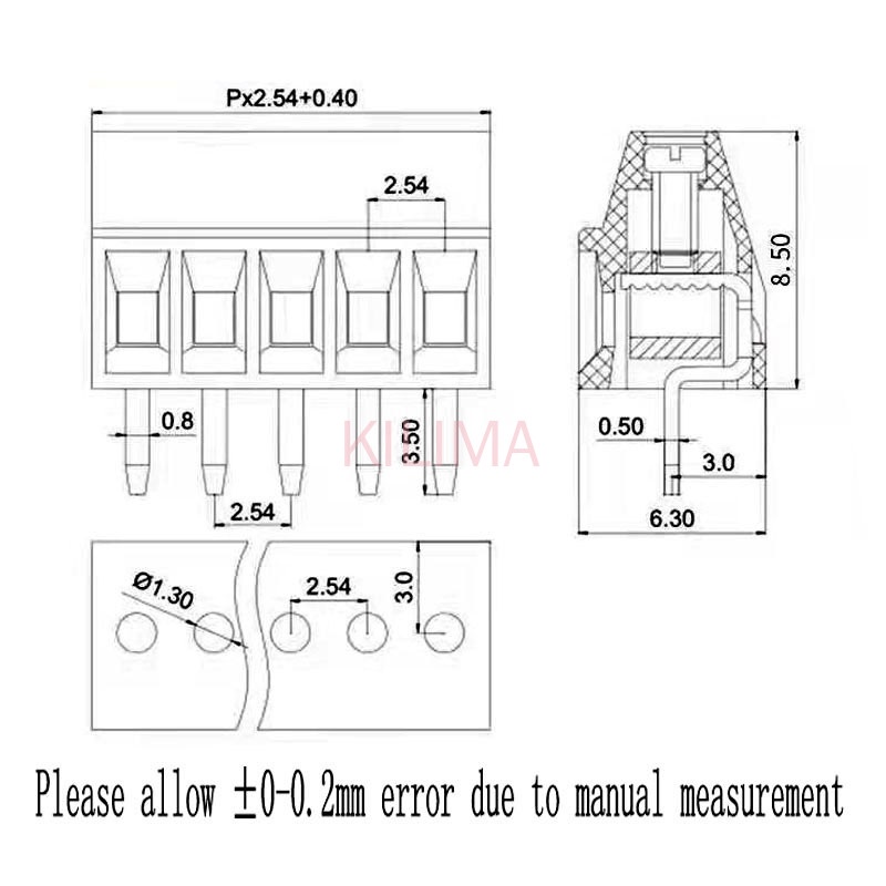 ขั้วต่อสกรู KF128 2.54 มม. KF128-2.54 2P 3P 4P 5P 6P 7P 8P 9P 10P 12P 16P PCB ขนาดเล็ก สําหรับสายไฟ 10 5 ชิ้น ราคา ถูกที่สุด ดีลบีเคเค แกลเลอรีภาพที่ 4