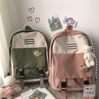 กระเป๋าเป้ สไตล์เกาหลี กระเป๋าเป้ กระเป๋าแฟชั่น M25 Japanese Harajuku Girl School Bag Soft Girl Backpack