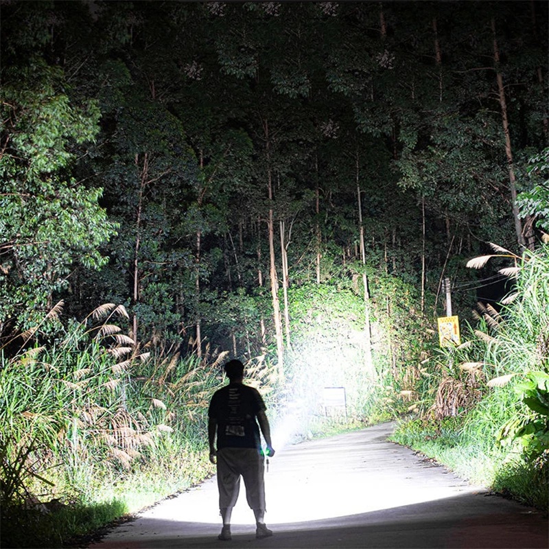 ไฟฉาย Led ขนาดเล็ก ที่แข็งแกร่ง / ไฟฉายกันน้ํา แบบชาร์จ USB สําหรับตั้งแคมป์กลางแจ้ง ตกปลา เดินป่า ราคา ถูกที่สุด ดีลบีเคเค แกลเลอรีภาพที่ 9