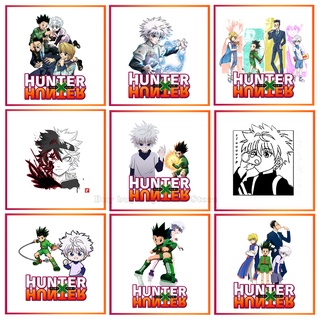 แผ่นแพทช์รีดร้อน ลายการ์ตูน Hunter X Hunter DIY สําหรับตกแต่งเสื้อผ้า