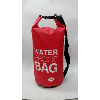 Waterproof Bag กระเป๋ากันน้ำ สีแดง ขนาดความจุ 20 ลิตร