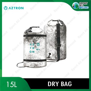 Aztron Wateroof Tarpaulin Dry Bag 15L กระเป๋าสะพายข้างกันน้ำ สำหรับใส่สัมภาระและเสื้อผ้า กันน้ำ 100%