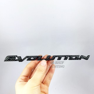 1 x สติ๊กเกอร์คาร์บอนไฟเบอร์ Evolution Logo สำหรับติดรถยนต์