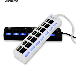 7-Port USB 2.0 HUB Splitter สวิตช์เปิด / ปิดตัวแปลงความเร็วสูง