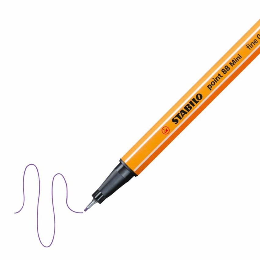STABILO Point 88 Mini Funnimals ปากกาสีหมึกน้ำ หัวเข็ม Fibre-Tip Pen ชุด 12 สี ปากกาหัวเข็ม