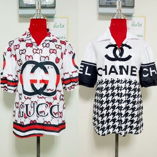 Chanaphat shop ป้ายแบรนด์ เสื้อเชิ้ตแขนตุ๊กตา