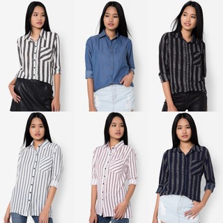 Jezebel เสื้อเชิ้ต Weekend Stripes