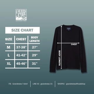 Grandness เสื้อยืด Luxury ลายกราฟิก แขนยาว รุ่น LX636 ( สีกรม )