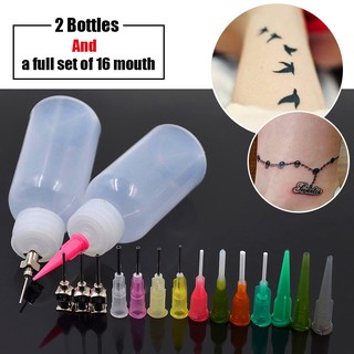 Henna แทททู Plastic Bottle Set Nozzle Drawing Bottle แทททู Making Tool