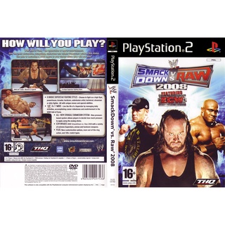 แผ่นเกมส์ PS2 WWE SmackDown vs. Raw 2008   คุณภาพ ส่งไว (DVD)