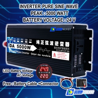 Inverter 5000 w pure sine wave 24v อินเวอร์เตอร์เพียวซายเวฟ 5000w DA inverter