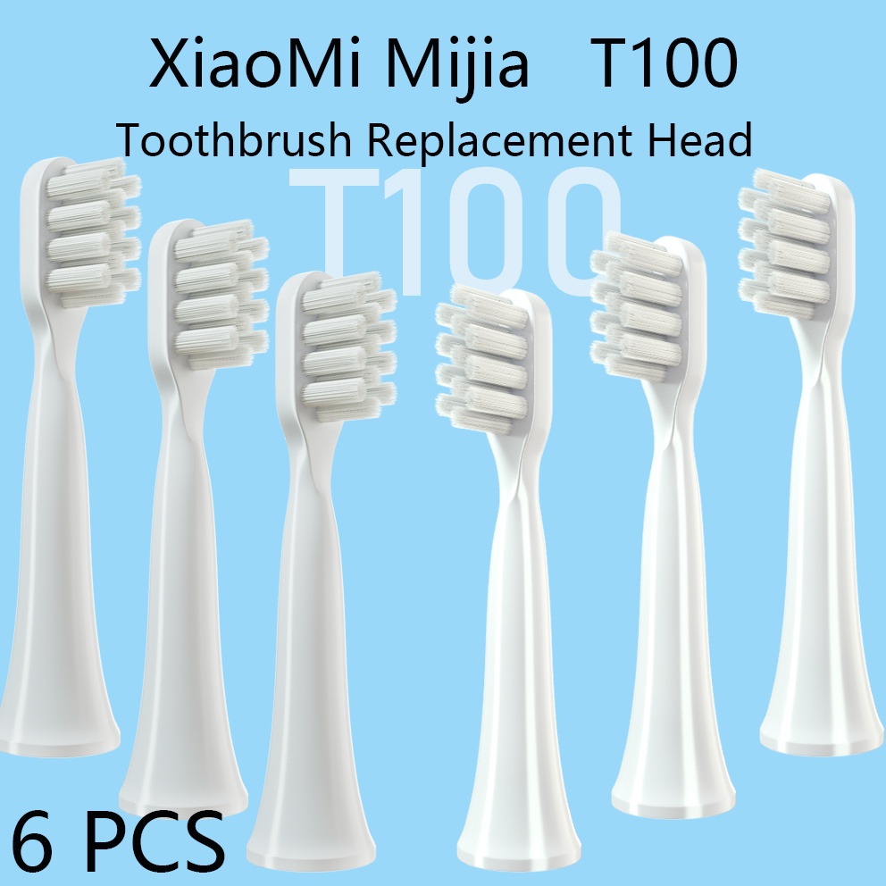 หัวแปรงสีฟัน แบบเปลี่ยน สําหรับ Xiaomi Mijia T100 6 ชิ้น พร้อมหัวเติม Xiao mi Mijia T100 MES603