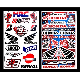 2แผ่น HRC HONDA REPSO สติกเกอร์แต่งรถรถยนต์ เนื้อPVC เคลือบเงา กันน้ำ กันแดด คุณภาพดีเก็บเงินปลายทาง