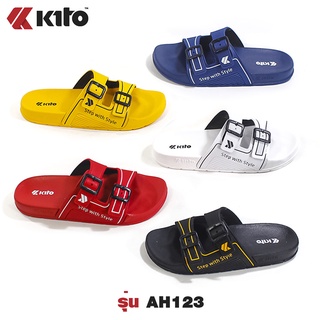 Kito รุ่น AH123 ไซส์ 36-43 รองเท้ากีโต้แบรนด์แท้ กีโต้รุ่นใหม่ กีโต้โทนสีพื้น รองเท้าผู้หญิง/ผู้ชาย รองเท้ากีโต้ 2คาด