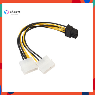 [CM] พร้อมส่ง สายเคเบิลเชื่อมต่อการ์ดจอ 8 Pin(6+2) PCIE เป็น Dual Molex 18 ซม.