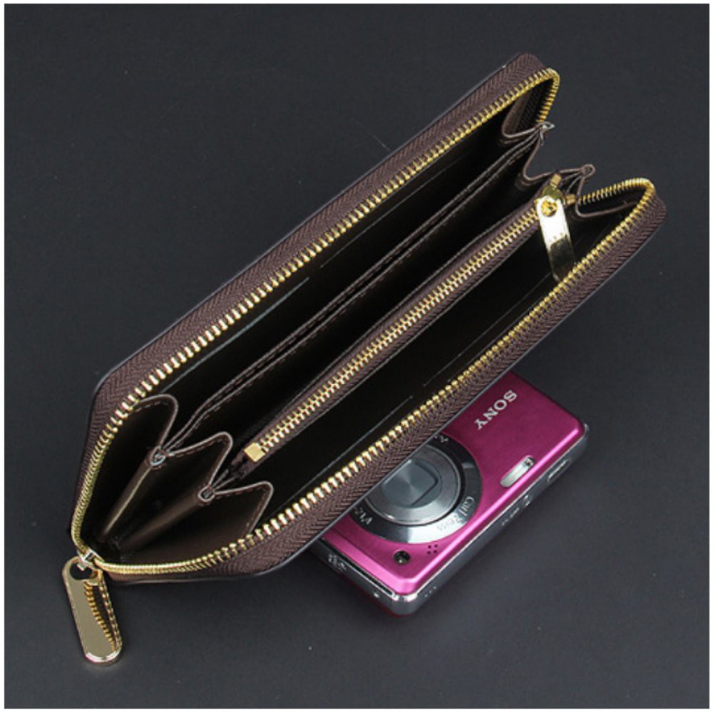 Bogesi กระเป๋าสตางค์หนังแท้ใบยาวซิปรอบ มีช่องใส่ธนบัตร4 ใส่บัตร 8 มีซิปในใส่เหรียญ ขนาด 20x10cm รุ่น B005-2 - รูปที่ 4