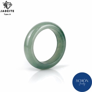 แหวนหยกแท้ (เบอร์52.5-54.5) Jadeite Type A พม่า (รับประกันหยกพม่าแท้ตลอดชีพ) แหวนนำโชค แหวนมงคล แหวนมินิมอล