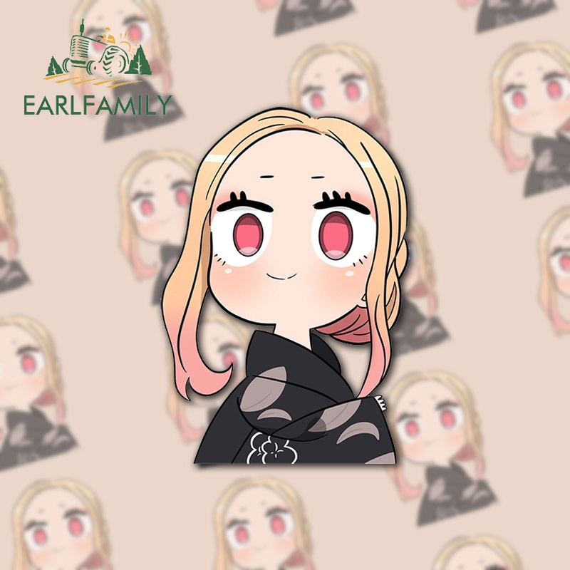 Earlfamily 13 ซม.x 9.1 ซม.Kitagawa Marin Pouting My Dress Up Darling สติกเกอร์รถบุคลิกภาพ Simple Decals ประตูรถ Protector