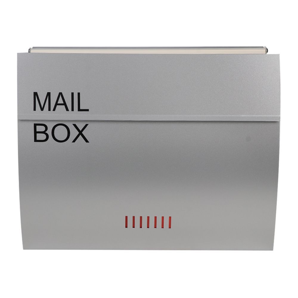 ตู้จดหมาย ตู้จดหมายแบบฝังกำแพง BOX&amp;CO MB0310PP สีเงิน อุปกรณ์ตกแต่งสวน สวน อุปกรณ์ตกแต่ง WALL-MOUNTED MAILBOX BOX&amp;CO MB0