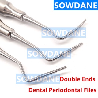 New Dental Periodontal File Files Dental Bone Files for Perio Surfaces Double Ends Stainless Steel Autoclavable