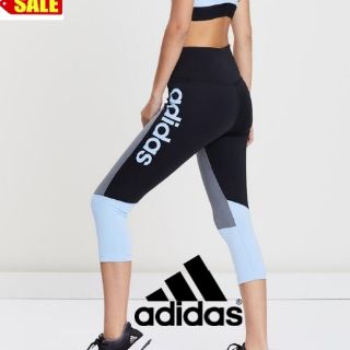 ADIDAS - ใหม่ กางเกงใส่ออกกำลังกายรัดรูป ADIDAS DESIGN 2 MOVE HIGH RISE 3/4 LOGO TIGHTS D2M LO HR 34 TI EI4870 EI4869