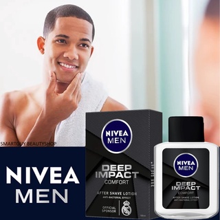 NIVEA MEN DEEP IMPACT AFTER SHAVE LOTION 100ml. โลชั่นบำรุงผิวหลังการโกนหนวดสูตรพิเศษจากต่างประเทศ