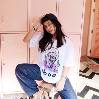 เสื้อยืดผ้าฝ้ายพิมพ์ลายขายดีเสื้อยืดผ้าฝ้ายเสื้อโอเวอร์ไซน์ มีอก32-50 สไตล์เกาหลี (มีเก็บปลายทาง) Dream Big
