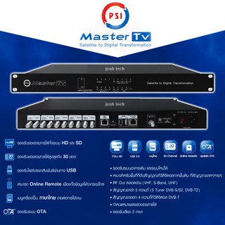 ชุดงานระบบจานดาวเทียม ดิจิตอล Satellite สำหรับ โรงแรม อพาร์ทเม้นท์ คอนโด PSI Master TV