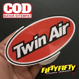 สติกเกอร์เคลือบเงา พิมพ์ลาย TWIN AIR สําหรับติดตกแต่งหมวกกันน็อค รถจักรยานยนต์ รถยนต์