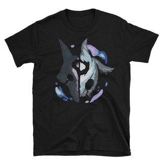 เสื้อยืดโอเวอร์ไซส์เสื้อยืดพิมพ์ลาย League of Legends kindred สีดำS-3XL