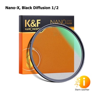 K&amp;f Nano-X, Black Pro Mist Filter 1/2 ultra-clear waterproof, scratch-resistant and anti-reflection