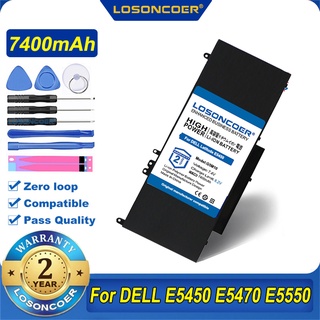 LOSONCOER 7400mAh Replacement Laptop Battery For DELL Latitude E5450 E5470 E5550 E5570 8V5GX R9XM9 WYJC2 1KY05 7.4V 51wh