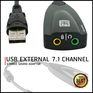 External USB 2.0 Audio Adapter 7.1 Sound Card Dynamic 3D Surround Sound Card