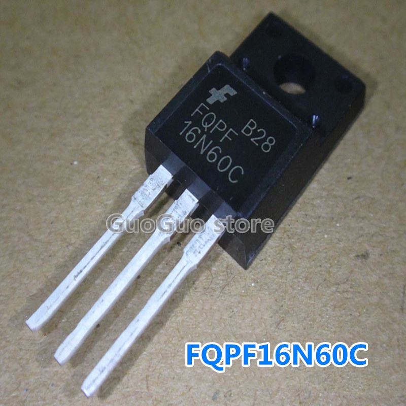 TO-220F 16N60C FQPF16N60C 5pcs 16N60 FCPF16N60NT TO-220 16A/600V MOSFET ทรานซิสเตอร์รับประกันคุณภาพ 