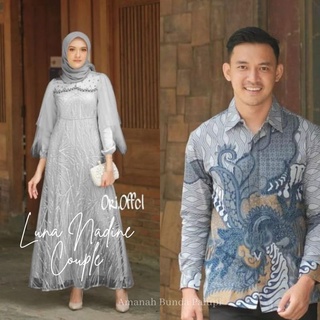 - ชุดเดรสคู่ GAMIS GAMIS MAXI DRESS LUNA NADINE - MAXI COUPLE GAMIS GAMIS PESTA - OUTFIT LEBARAN GAMIS MUSLIM COUPLE Family BY Helody_