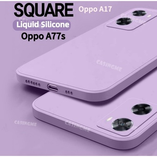 เคสโทรศัพท์ซิลิโคน แบบนิ่ม ทรงสี่เหลี่ยม กันกระแทก สําหรับ Oppo A77S A17 A57 A77S A77 A 77 77A S OppoA77s 4G 5G