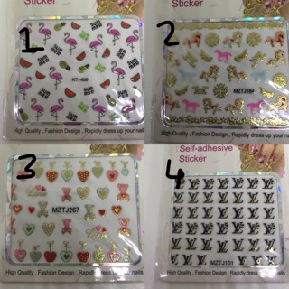 nail sticker nail art sticker สติ้กเกอร์ติดเล็บ แต่งเล็บ เลื่อนขวาดูแบบได้คะ