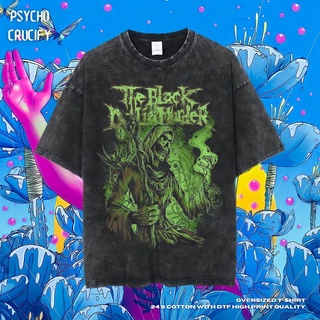 เสื้อยืด ขนาดใหญ่ พิมพ์ลาย Psycho Crucify The Black Dahlia Murder สําหรับผู้ชาย | หินล้างทําความสะอาด | เสื้อยืด ขนาดใหญ