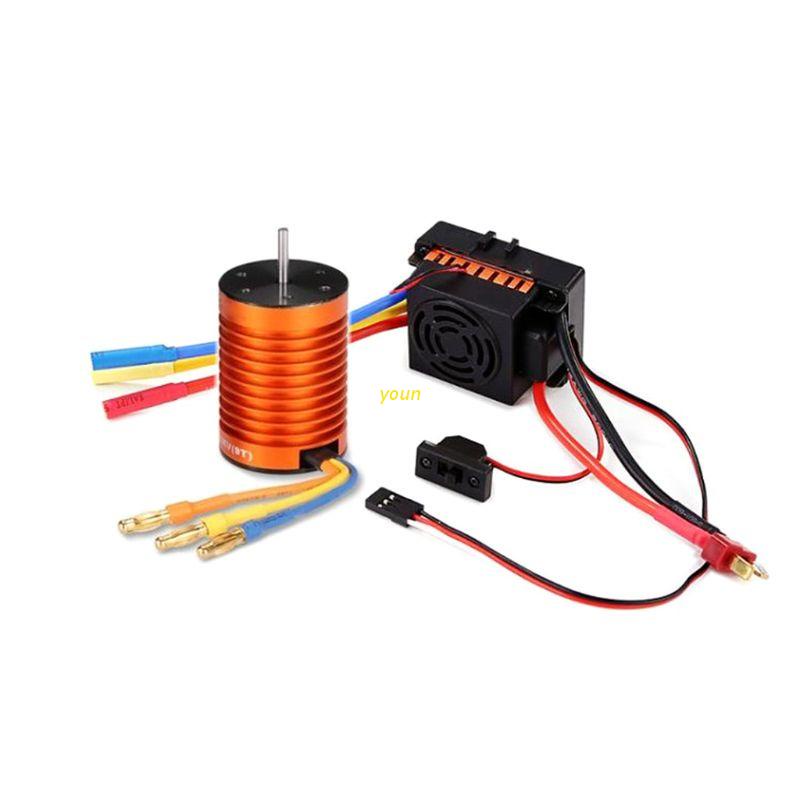 Moteur Brushless 4370KV + ESC 60A + Carte Programmation Pour Voiture RC 1/10 - 9imod