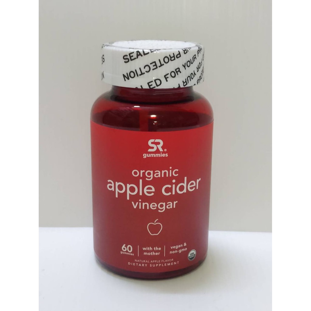 🔥ต่ำกว่าทุน🔥Sports Research Organic Apple Cider Vinegar with the Mother Natural Apple 60 Gummies (exp.04/22))