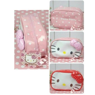 กระเป๋าเครื่องสำอางแก้ว Hello Kitty