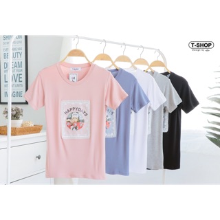 SALE 2022 เสื้อเรย่อน ลาย เกาหลี3Dน่ารักๆ Happy Days