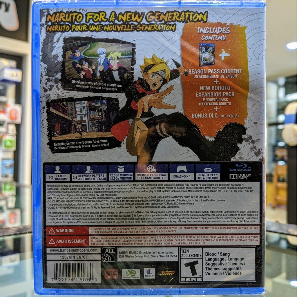 (ภาษาอังกฤษ) มือ1 Naruto Shippuden Ultimate Ninja Storm 4 Road to Boruto แผ่นเกมPS4 แผ่นPS4 (เล่น2คนได้ เล่นกับ PS5 ได้)
