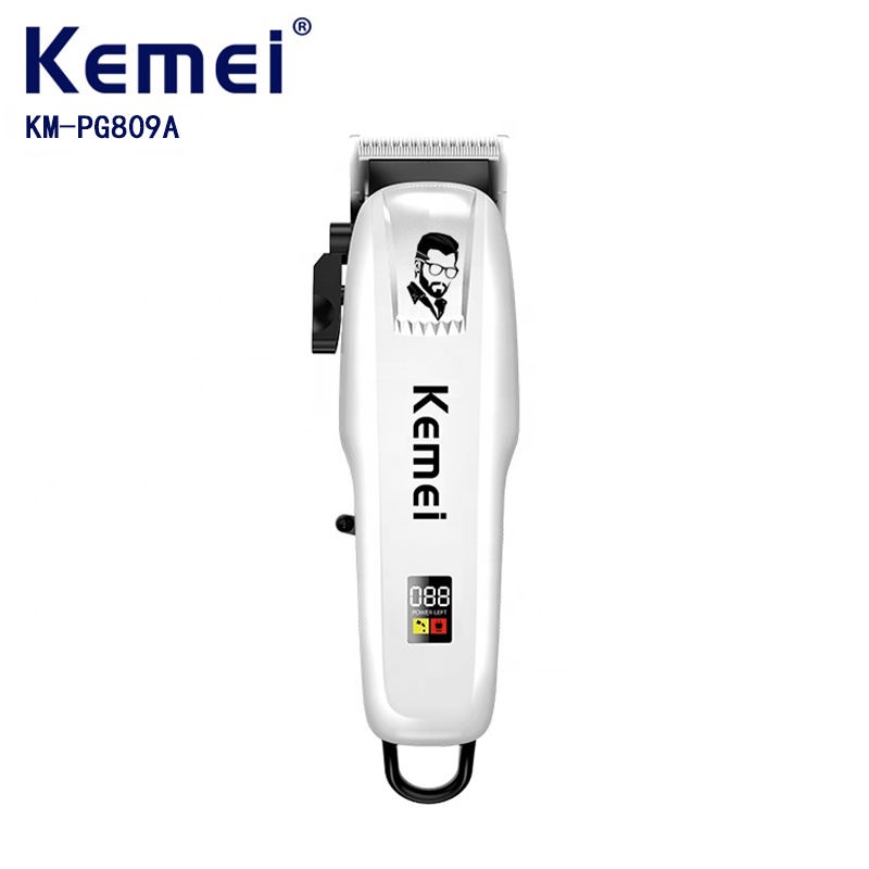 Kemei km-PG809A ปัตตาเลี่ยนตัดผมไฟฟ้า หน้าจอ LCD ปรับได้ ชาร์จ USB km-809a